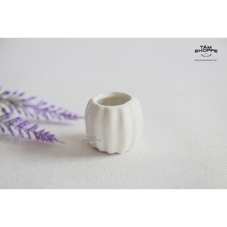 CHẬU GỐM NHÍ MÀU TRẮNG SỐ 09 (NHIỀU KIỂU)