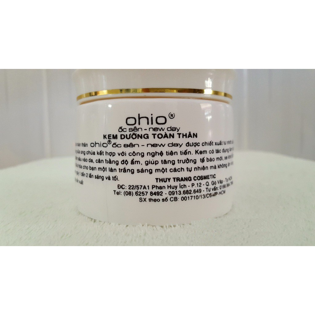 Kem dưỡng trắng da toàn thân OHIO Ốc Sên New Day - 180g | BigBuy360 - bigbuy360.vn