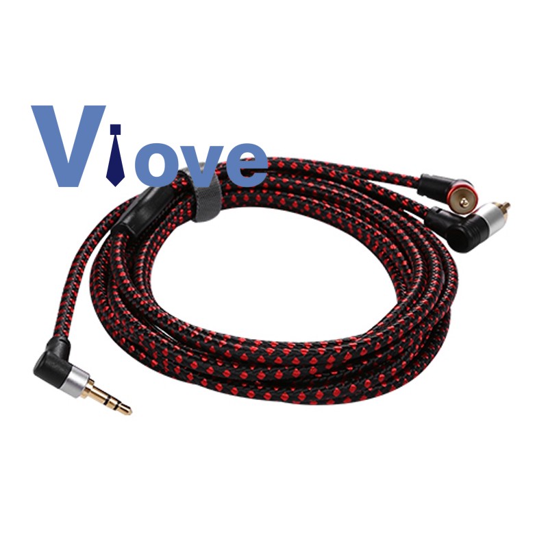 Giắc Cắm Chữ Y Chuyển Đổi 90 Độ 3.5mm Sang 2 Rca Cho Laptop 2m