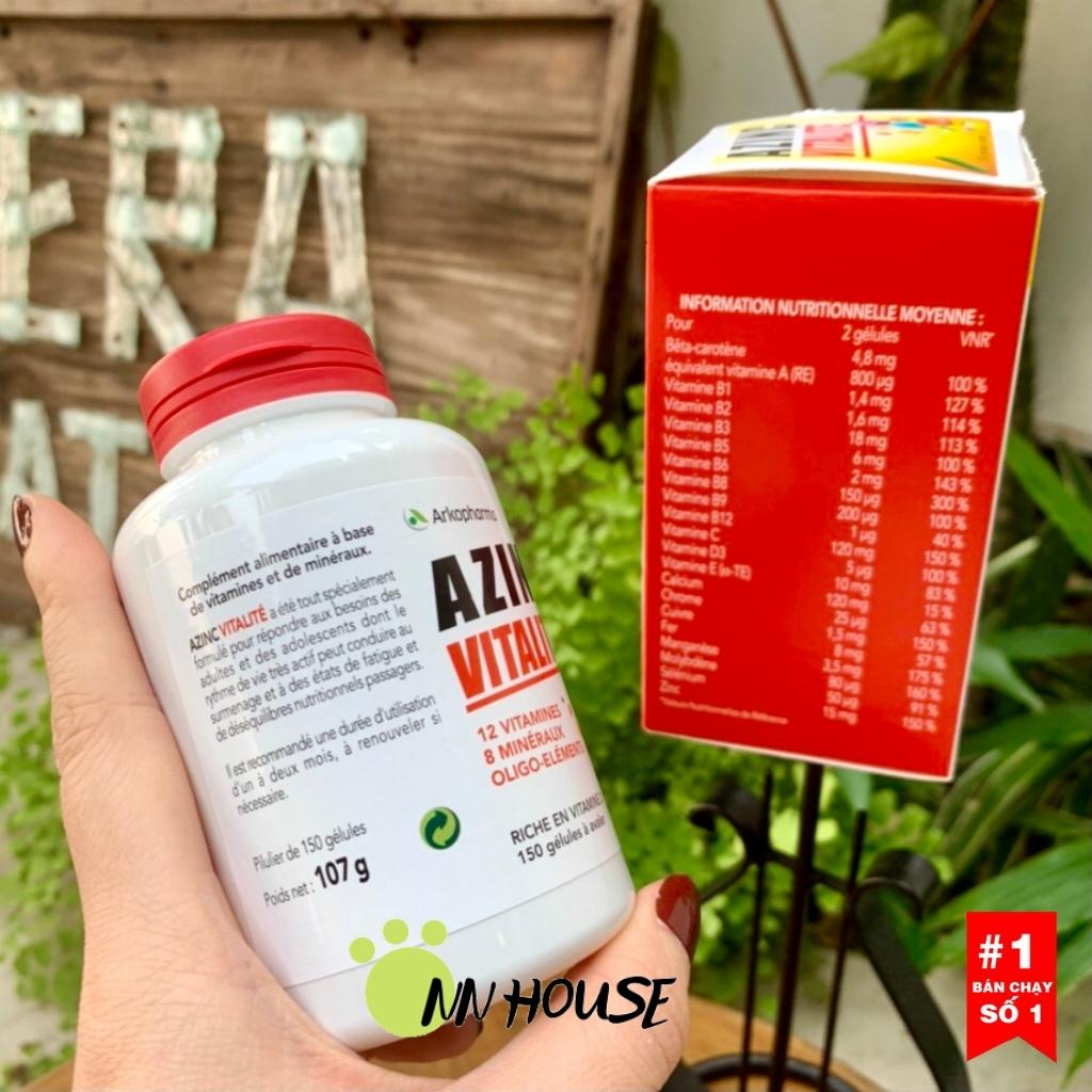Vitamin tổng hợp Azinc Vitalite Arkopharma bổ sung vitamine, khoáng chất giảm stress, tăng đề kháng, multivitamin vit c