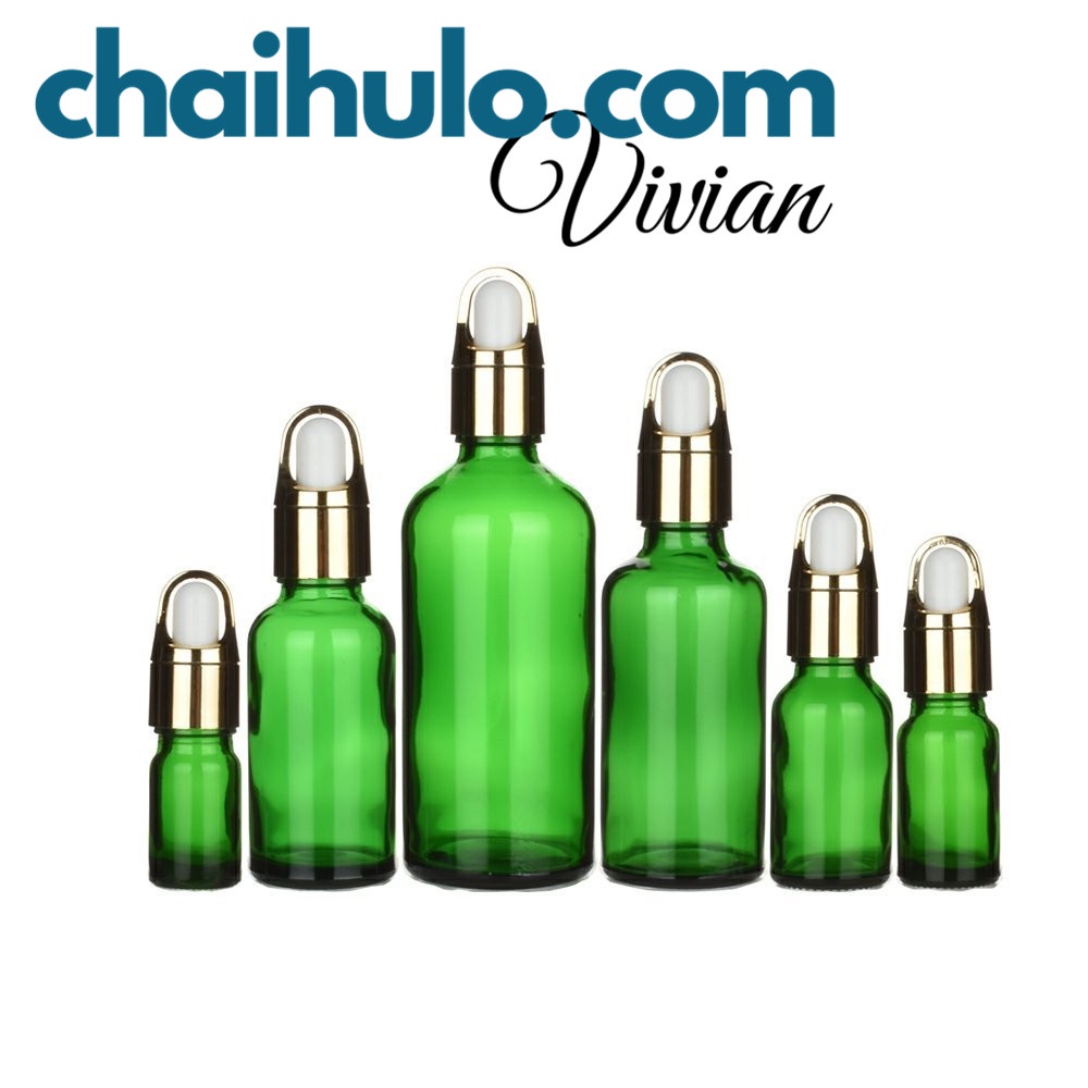 30ml -  Lọ Chiết Mỹ Phẩm Lọ Chiết Serum Mini Chai Lọ Thủy Tinh Đựng Tinh Dầu Nắp Bóp Quai Xách Nhỏ Giọt