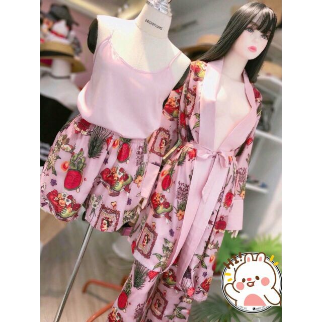 Siêu Phẩm Ngủ Hai Set Đùi Và Dài siêu, Cao Cấp,đồ bộ luan mặc nhà