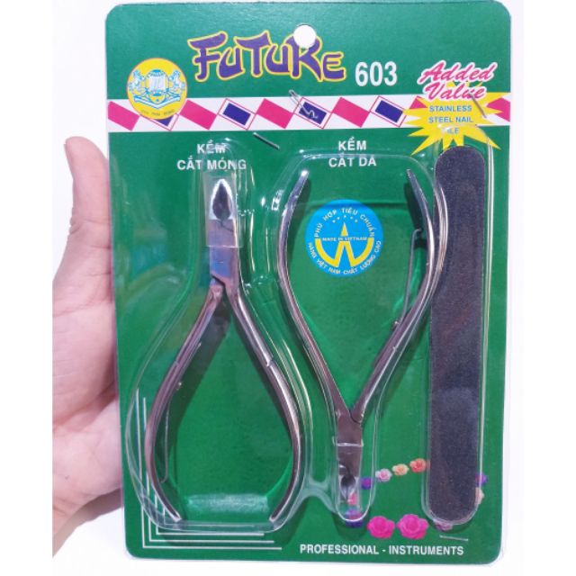 Combo 3 món kềm cắt móng+kềm cắt da+dũa móng