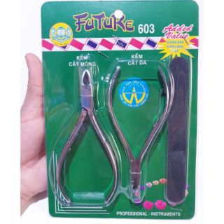 Combo 3 món kềm cắt móng+kềm cắt da+dũa móng
