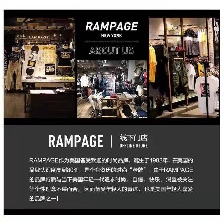 Áo Sơ Mi Ngắn Tay In Hình Gấu RAMPAGE Dễ Thương Cho Nam