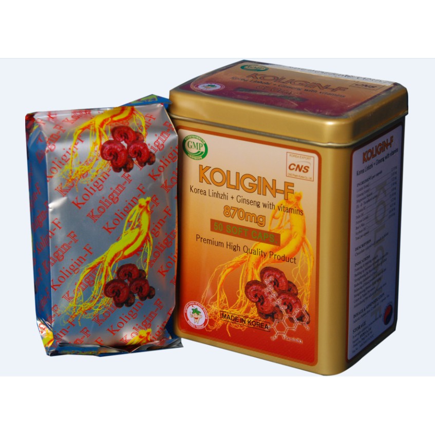 KOLIGIN F - NHẬP KHẨU KOREA - Nhân sâm, linh chi, tăng cường sinh lực