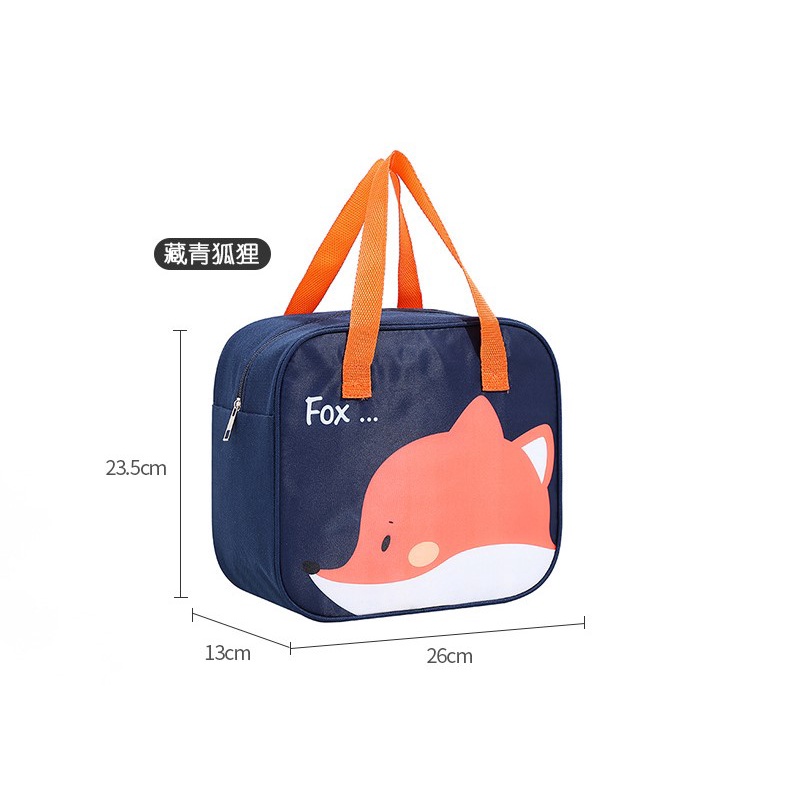 Túi đựng hộp cơm văn phòng giữ nhiệt túi Bento hình vuông giữ nóng lạnh họa tiết hoạt hình Nhật Bản TE01
