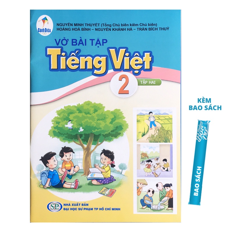 Sách - Vở Bài Tập Tiếng Việt 2 Tập 2 Cánh Diều Kèm Bao Sách và Bút Chì Nhãn Vở