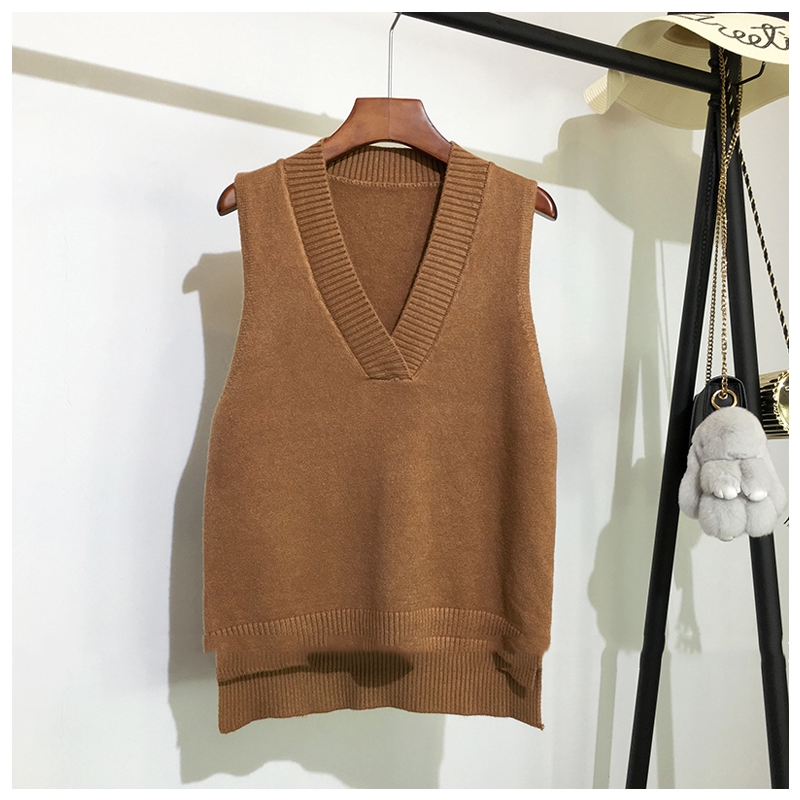 Áo Len Không Tay Cổ Chữ V Dáng Rộng Thời Trang Dành Cho Nữ | BigBuy360 - bigbuy360.vn