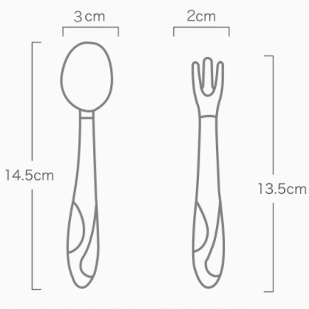 Bộ, Sét Thìa Nĩa Silicon Uốn Cong 360 Độ Cho Bé Tập Ăn Dặm Siêu Tiện Lợi - Little Bear