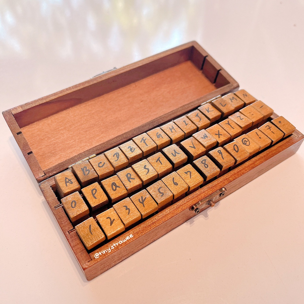 Set 28 con dấu gỗ lower case alphabet