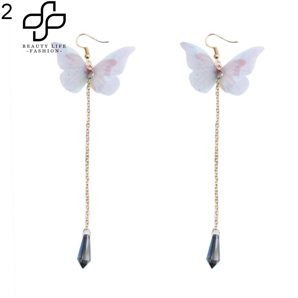 Bông tai cánh bướm lông vũ