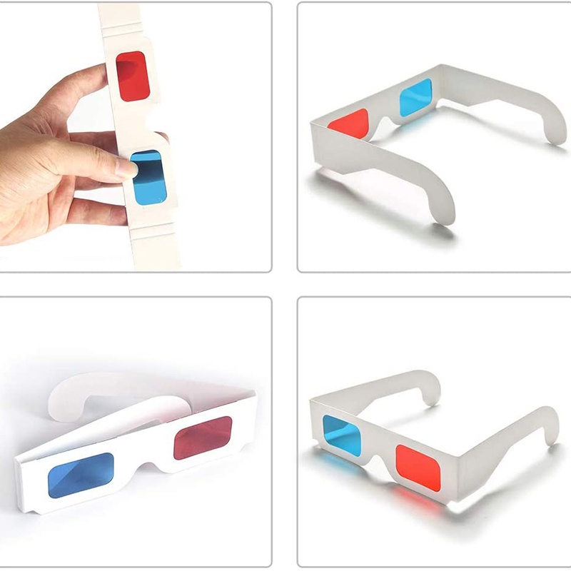 Bộ Kính 3D Giấy Hình Ảnh Màu Đỏ Và Xanh Lam Rực Rỡ