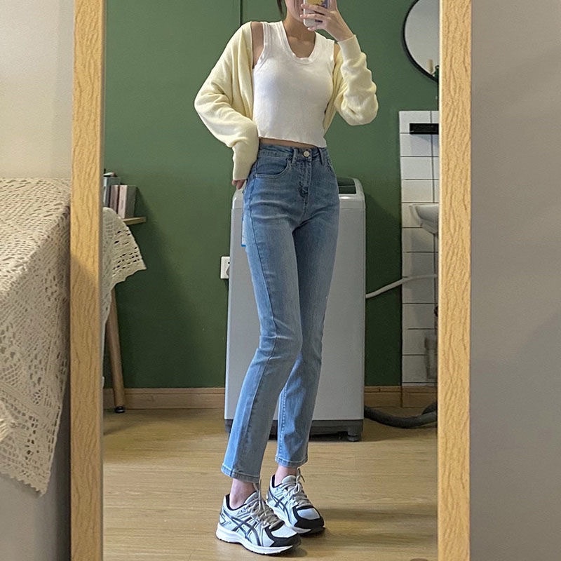 SẴN Quần jeans tôn dáng phong cách Hàn Quốc