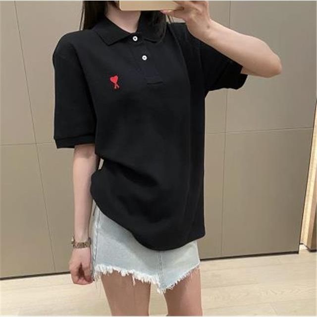 Ami  Áo Thun polo Phong Cách Đường Phố Mới Dành Cho Cặp Đôi