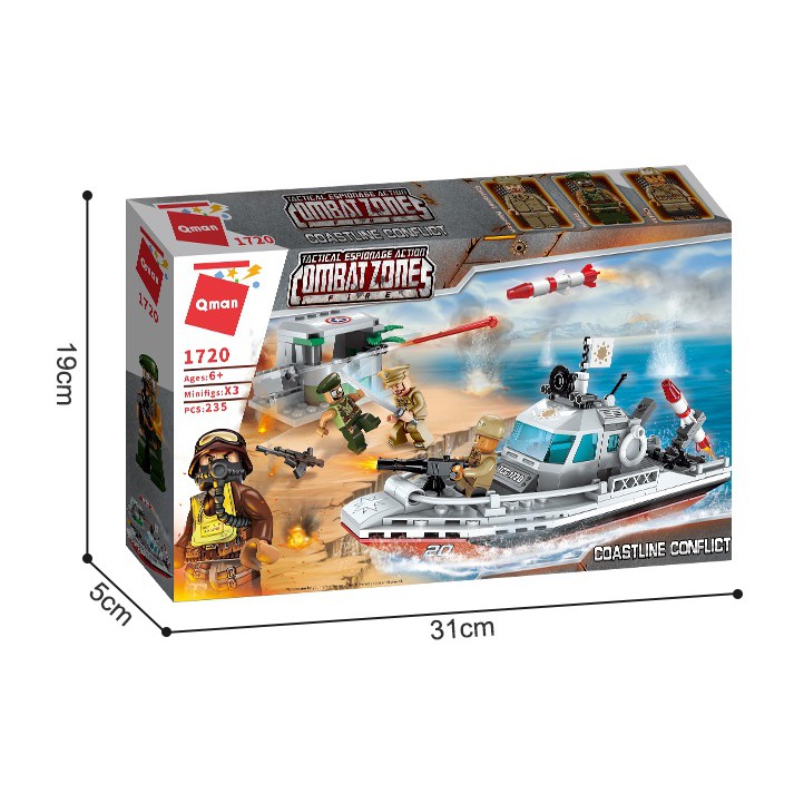 Cuộc xung đột bờ biển 1720 - Bộ đồ chơi xếp hình lego Qman