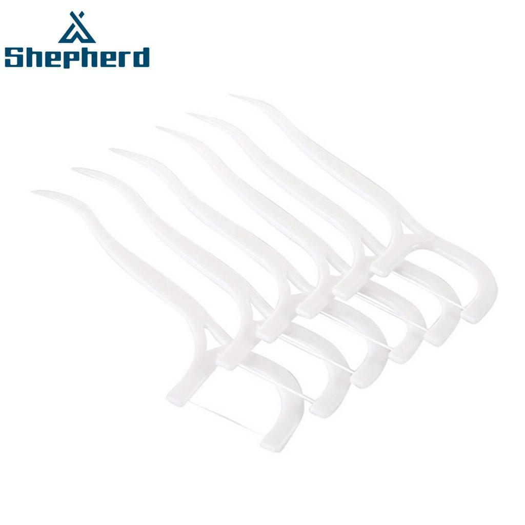 Hộp 30 tăm chỉ nha khoa Shepherd dùng xỉa răng tiện dụng an toàn