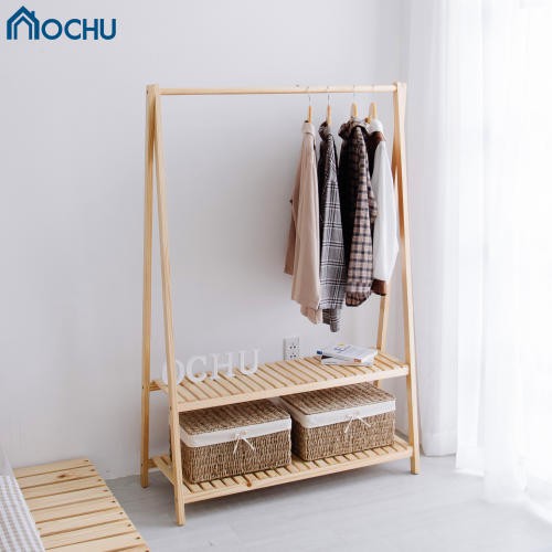 Giá treo quần áo đồ OCHU gỗ thông 2 tầng lắp ráp đa năng  A HANGER  2FM Nội thất thông minh decor phòng ngủ