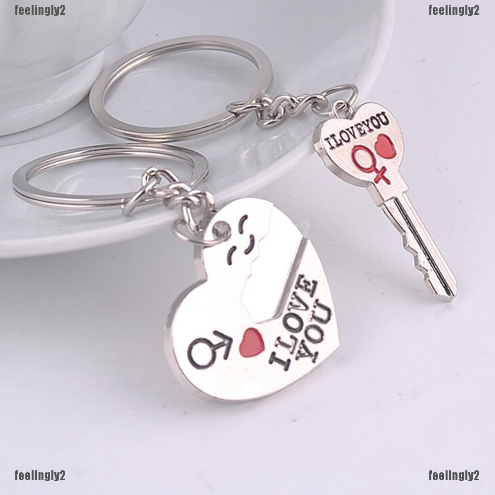 Cặp Móc Khóa Hình Trái Tim Dễ Thương