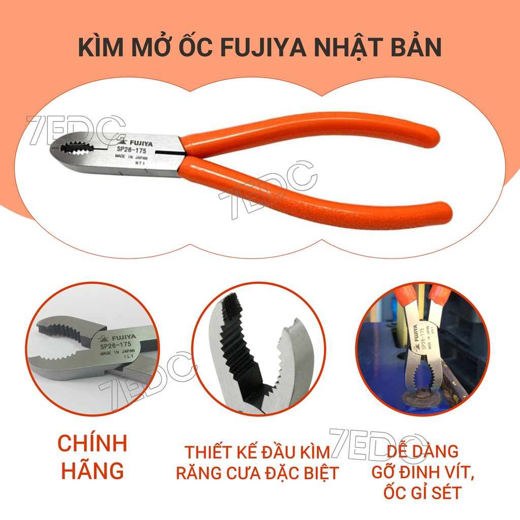 [CHÍNH HÃNG] Kềm mở ốc Fujiya SP26-175