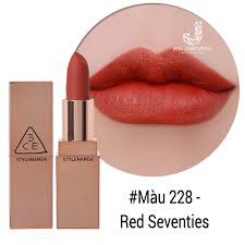 (AUTH, TEM HIDDEN TAG) Son 3CE Matte Lip Color Vỏ Vàng Màu #226 #227 #228