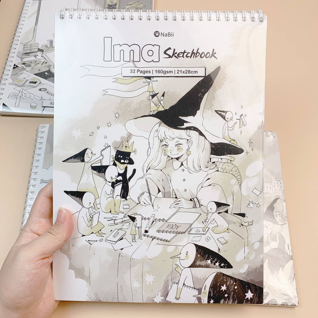 Sổ vẽ chì, màu chì NaBii- Ima Sketchbook - 160gr