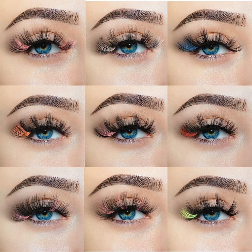 Lông Mi Giả 18MM Nhiều Màu Sắc Lấp Lánh Dành Cho Nữ