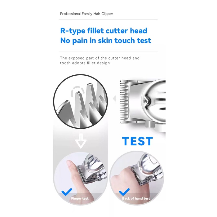 Tông đơ hớt tóc chuyên nghiệp không dây Kemei cho nam