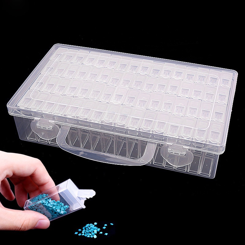 Hộp Đựng Đá 64 / 42 / 24 / 12 / 6 Ngăn Dùng Làm Tranh Đính Đá