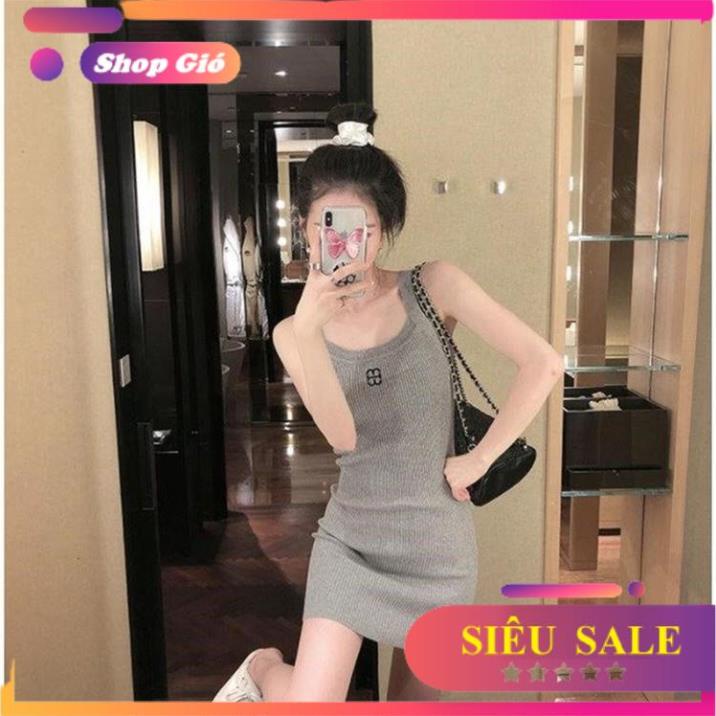 [SALE SOCK] Váy dệt kim hai dây body BB mẫu thiết kế mới hot nhất năm