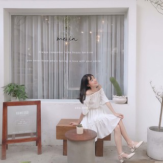 Váy Trễ Vai Bánh Bèo