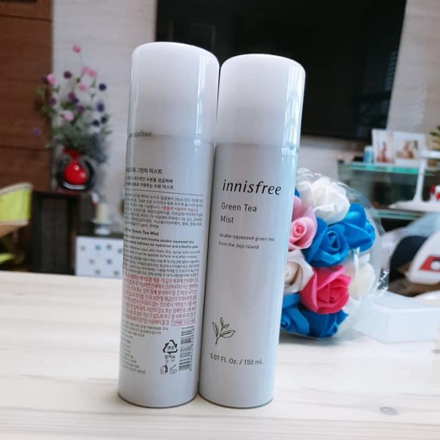 Xịt khoáng dưỡng ẩm phun sương siêu mịn từ trà xanh Green Tea Mist Innisfree. Green Tea Mist (micro) /120ml