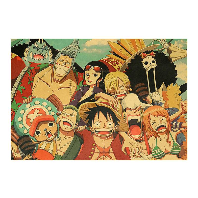 Áp phích treo tường hình nhân vật phim One Piece kích thước 35*50cm