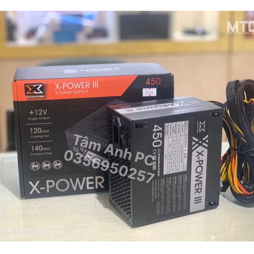 Nguồn máy tính Xigmatek X-POWER III 550 - 500W EN45983 - Sản phẩm lý tưởng cho hệ thống GAME-NET
