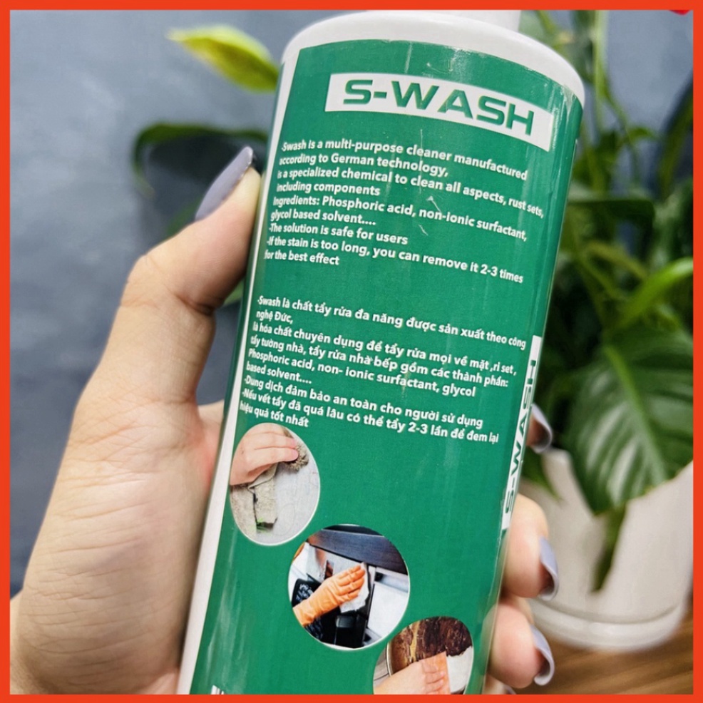 Tẩy đa năng SWASH - tẩy sạch trên mọi bề mặt, bếp sạch bong sáng bóng