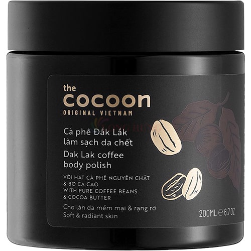 Tẩy tế bào chết cơ thể cà phê Đắk Lắk Cocoon làm sạch da chết cơ thể (200ml)