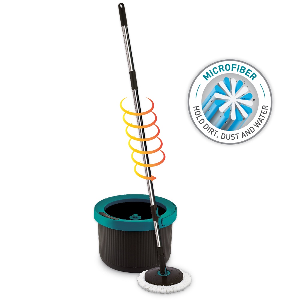 HPP345 - Bộ Cây Lau Nhà 360 Độ Mini Twister - Màu xanh+ xám