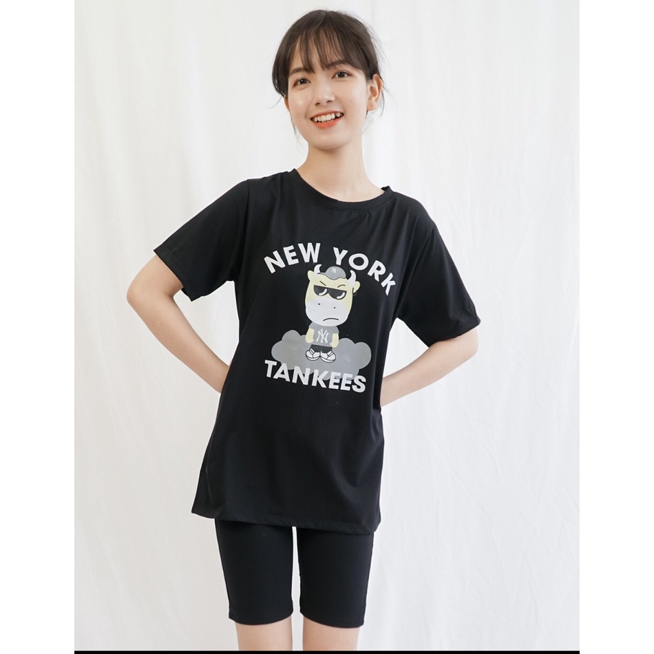 Set đồ bộ lửng thun co giãn FREESIZE từ 38kg-56kg