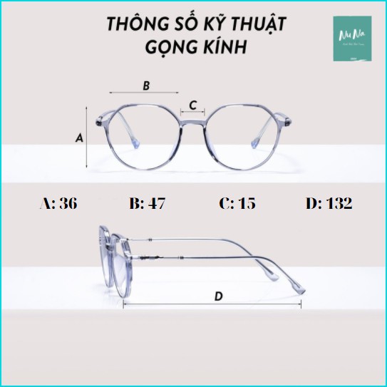 Gọng Kính Cận Cho Bé Chất Liệu Nhựa Dẻo Chống Tia UV400-NN6615