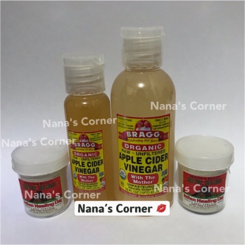 Combo Mặt Nạ Đất Sét AZTEC và Giấm Táo BRAGG : Làm Sáng Da Giảm Mụn