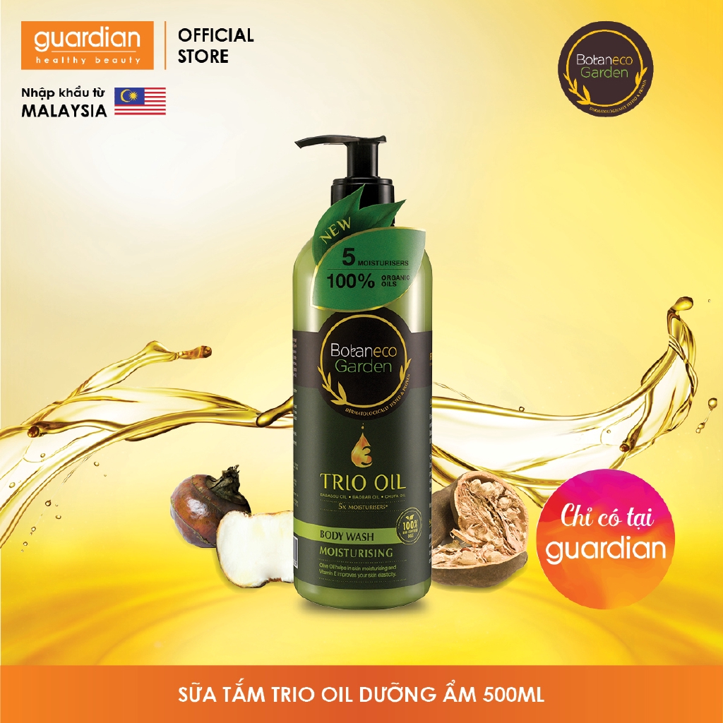 Sữa tắm Botaneco Garden Trio Oil dưỡng ẩm (500ml) | BigBuy360 - bigbuy360.vn