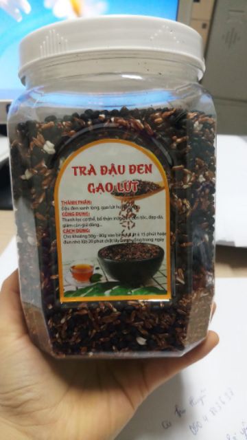 1kg Trà đậu đen xanh lòng chuẩn thơm ngon (rang chín hãm nước)