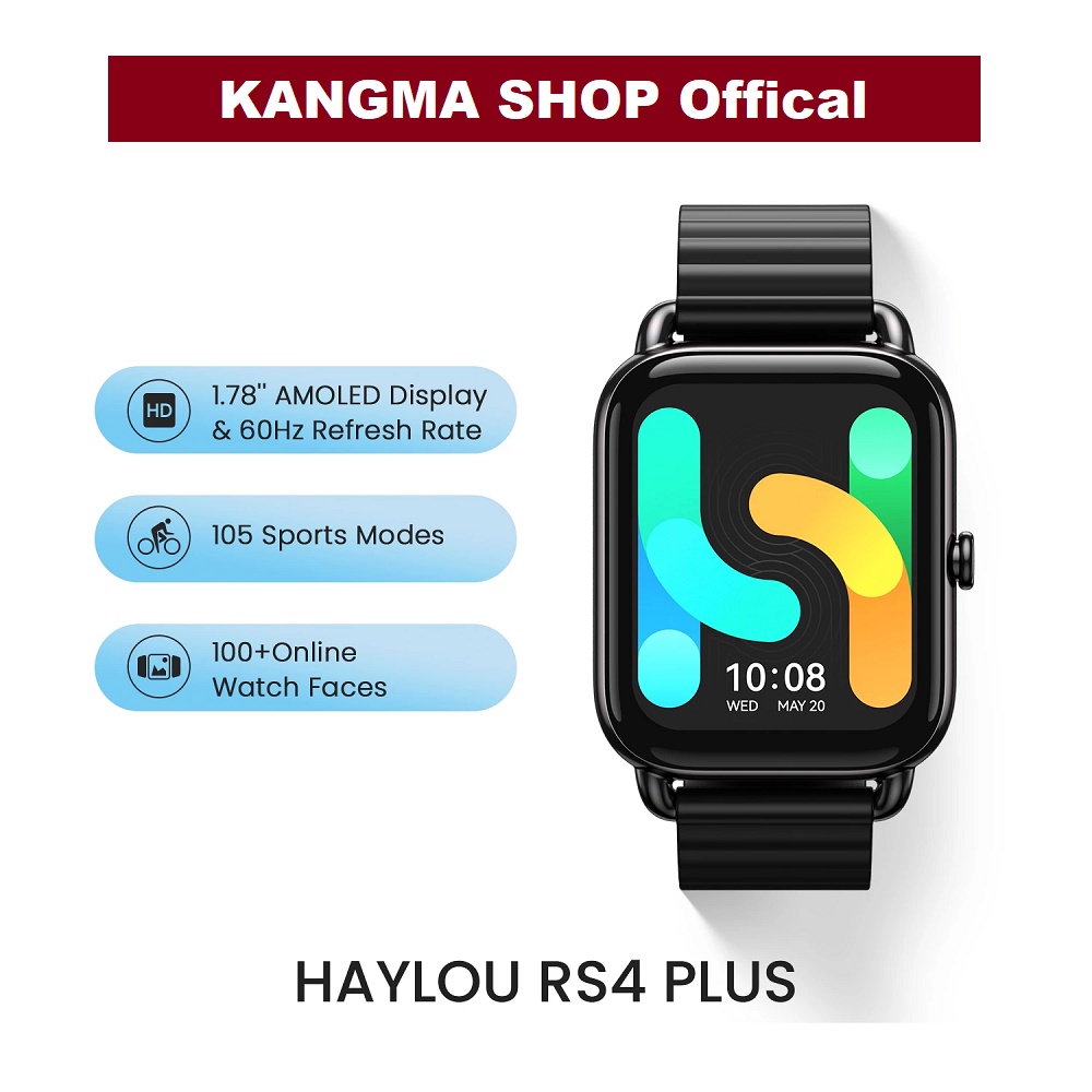 Đồng hồ thông minh Haylou RS4 Plus - Bản quốc tế, màn hình Amoled 1.78 inch