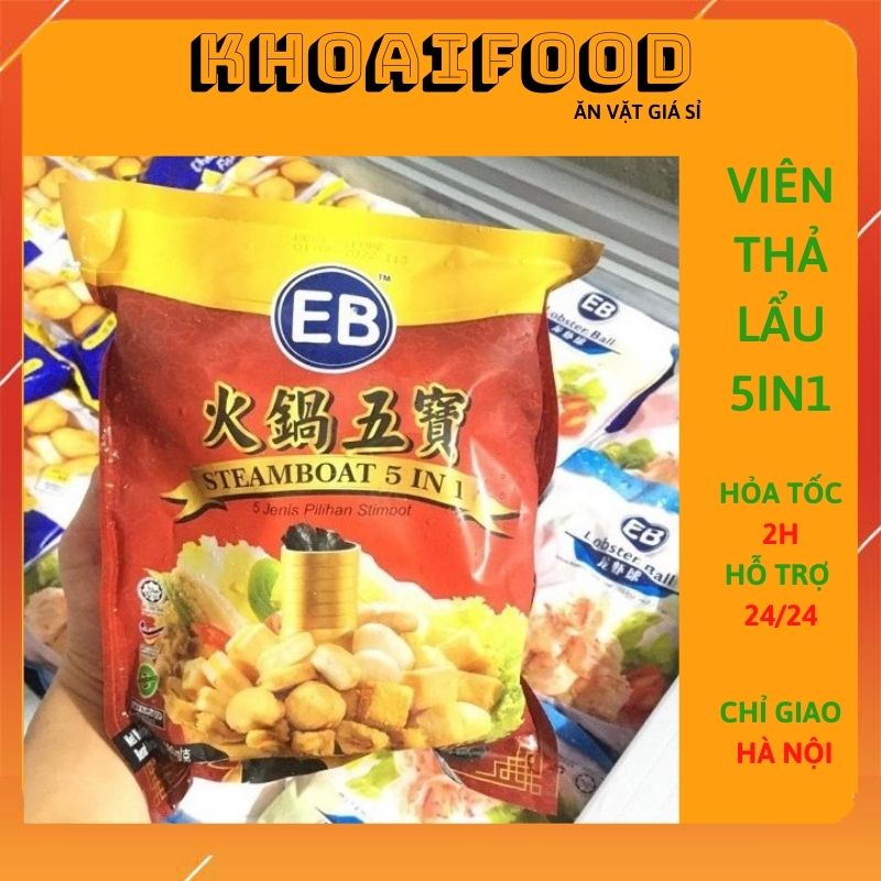 Viên thả lẩu 5 in 1  EB Malaysia thả lẩu, chiên, ăn vặt đều siêu ngon