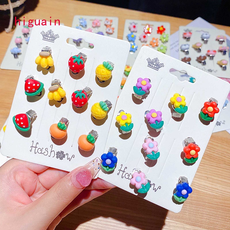 Khuyên Tai Nhựa Dễ Thương Cho Bé Gái