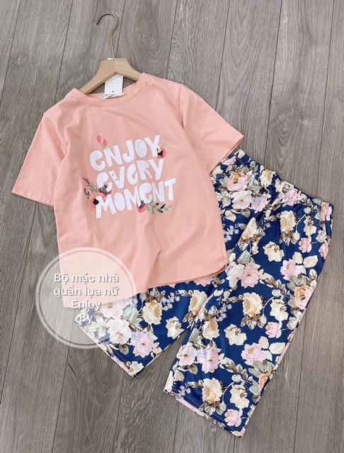 Bộ mặc nhà quần lụa ngố nữ enjoy | BigBuy360 - bigbuy360.vn