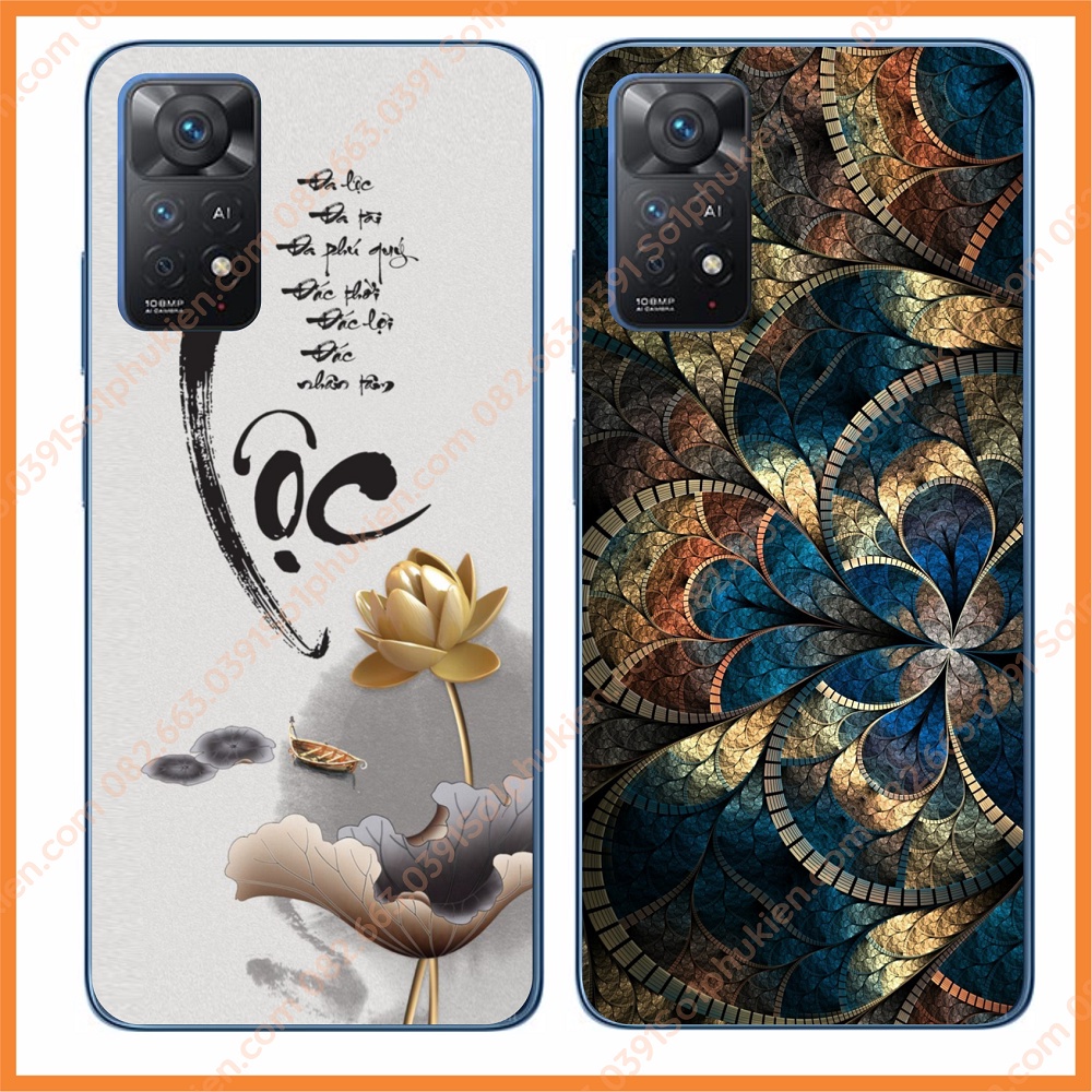 Ốp lưng Xiaomi Redmi Note 11 pro / Note 11 pro 5G  dẻo in hình thư pháp, hoa văn đẹp