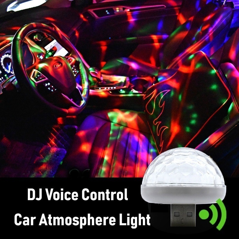 Đèn LED disco USB Kích Thước Nhỏ Gọn Hình Quả Bóng Trang Trí Xe Hơi