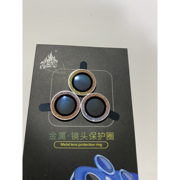 Combo bộ 3 vòng nhũ bảo vệ camera cho máy táo các dòng 3 mắt, có nhiều màu, như ảnh
