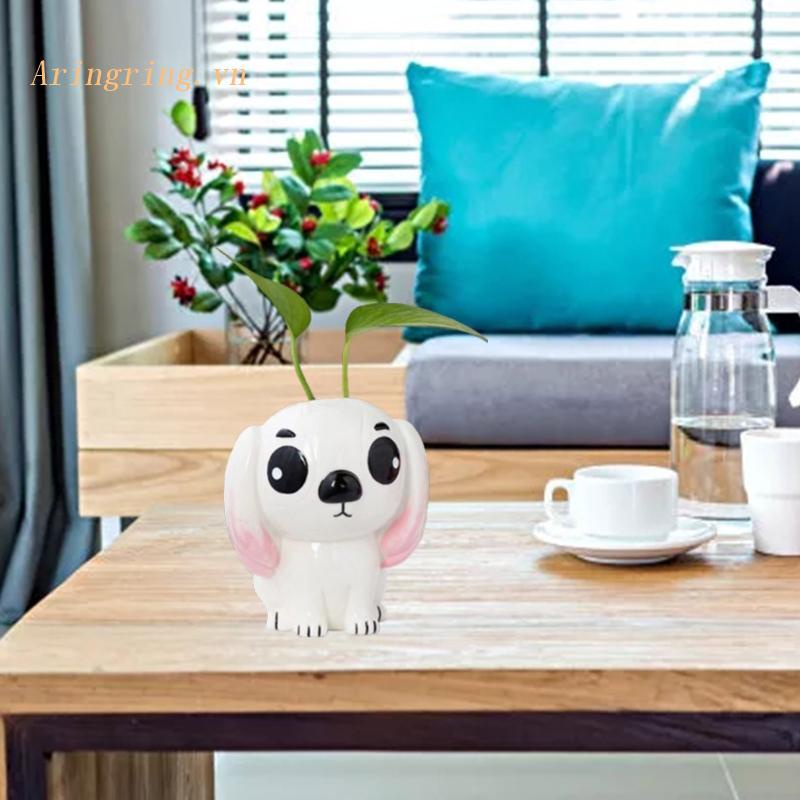 Khuôn Silicone Làm Chậu Cây Hình Chú Chó Mắt To 3D DIY